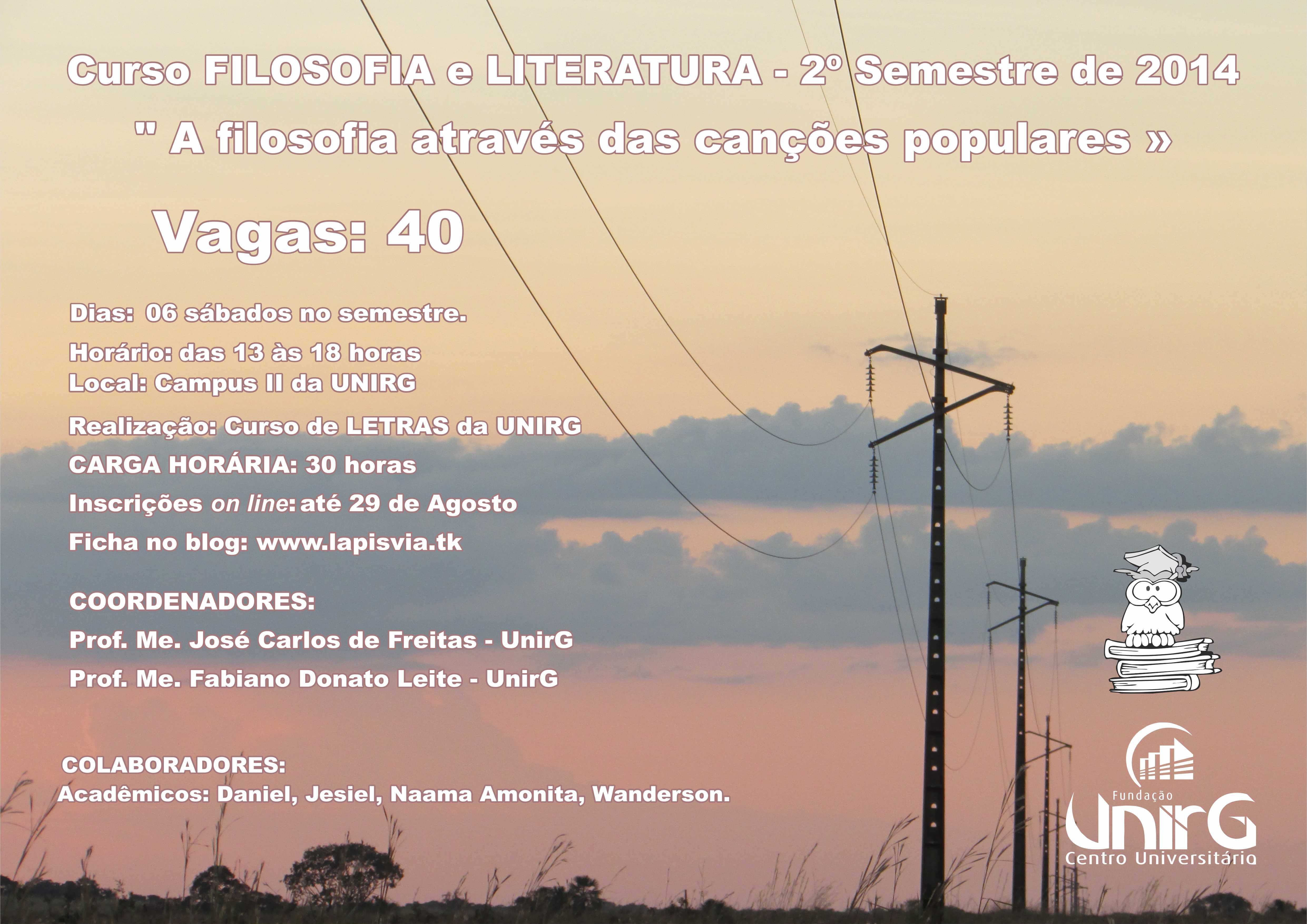 Filosofia e Literatura 2014 2