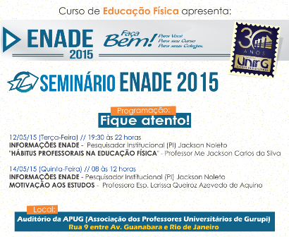 programação enade educação física