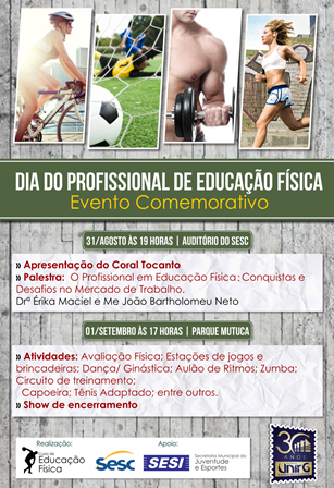 Dia do Profissional de Educação Física Cartaz 1